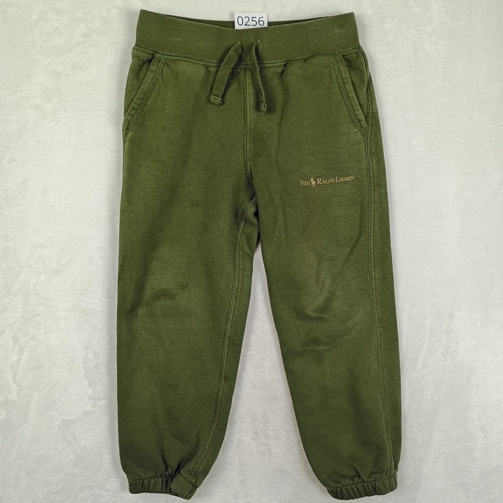 Polo Ralph Lauren Sweatpants Boys 5 Green Fleece Joggers Gorpcore Military Work